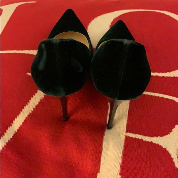 Jimmy Choo Romy HEELS Classic PUMPS Green Velvet - Picture 4 of 4